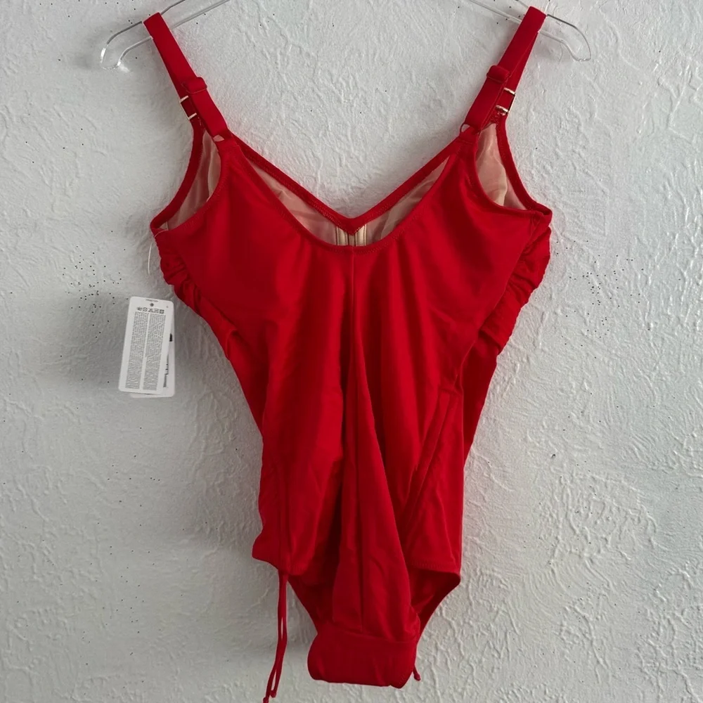 NWT Fantasie Swim Standard Ottawa Underwire Twist Front Swimsuit Red 32H - Picture 13 of 13